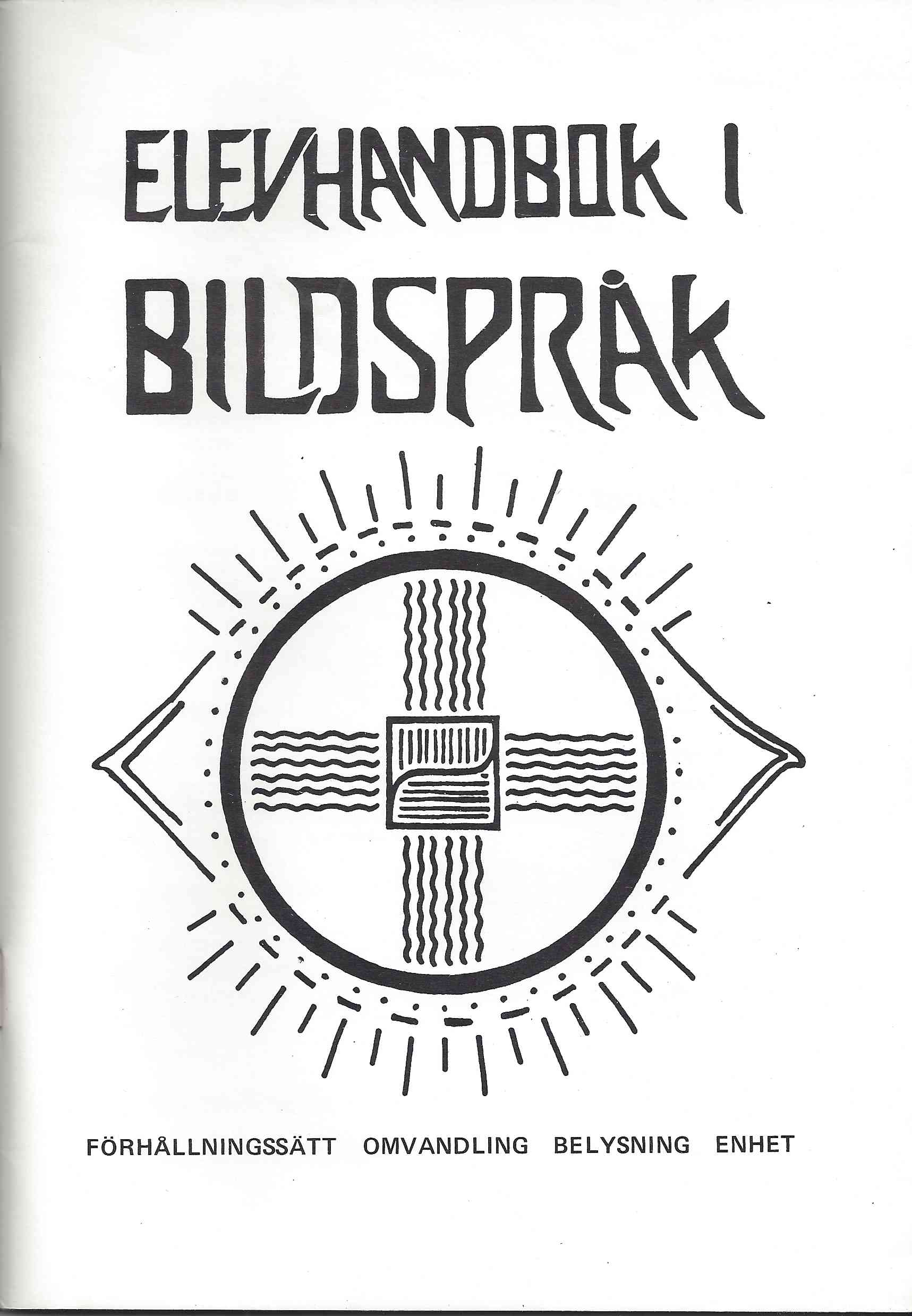 Elevehandbok i Bildspråk | interior bookcover